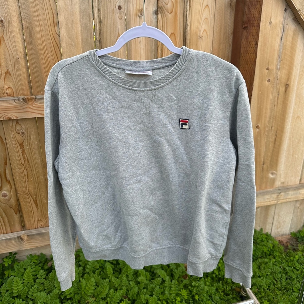 Fila Light Gray Crewneck Sweater